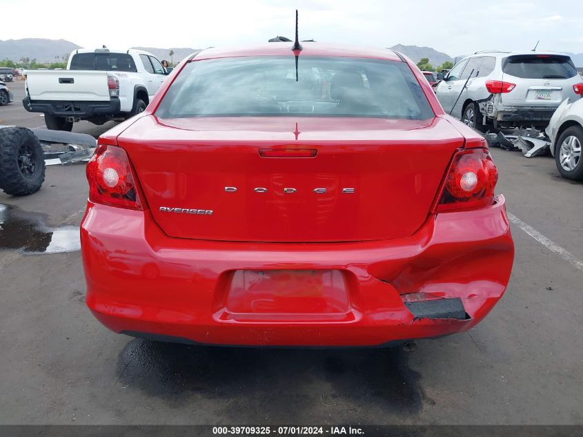 2012 Dodge Avenger Se VIN: 1C3CDZAB9CN272709 Lot: 39709325