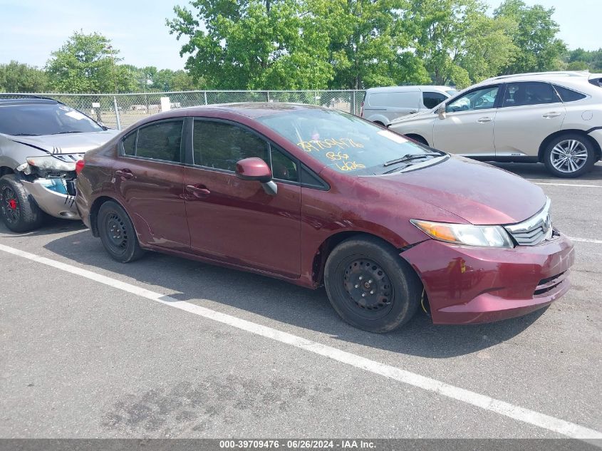 2012 Honda Civic Lx VIN: 19XFB2F57CE026836 Lot: 39709476