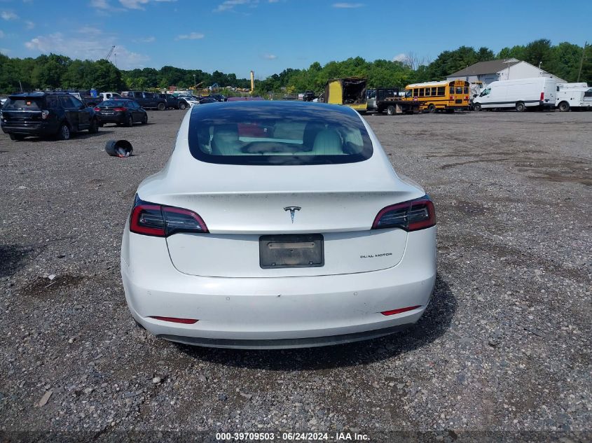 2019 Tesla Model 3 Long Range/Performance VIN: 5YJ3E1EB6KF391173 Lot: 39709503