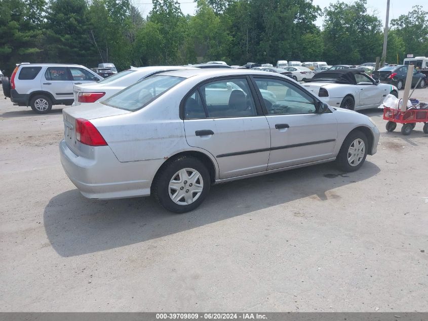 2004 Honda Civic Vp VIN: 1HGES163X4L008815 Lot: 39709809