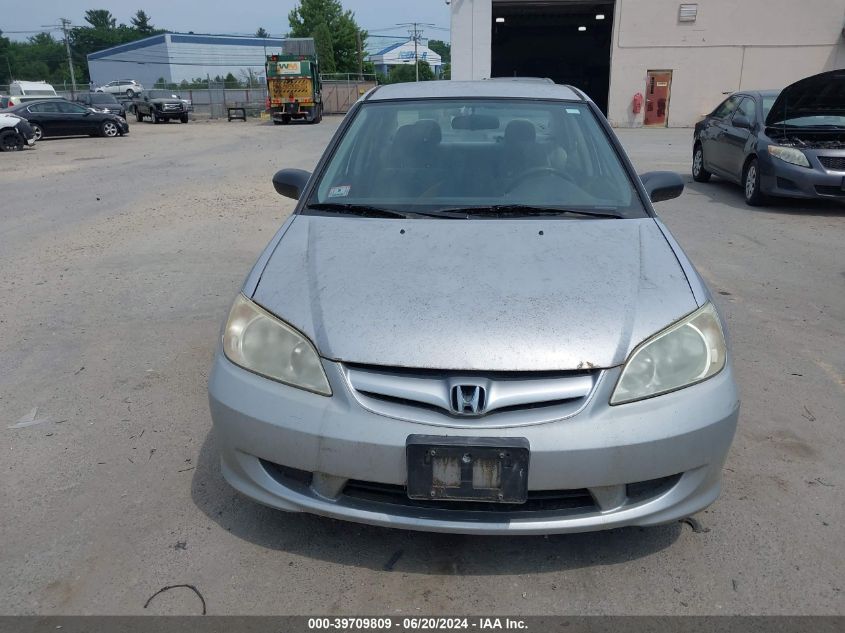 2004 Honda Civic Vp VIN: 1HGES163X4L008815 Lot: 39709809