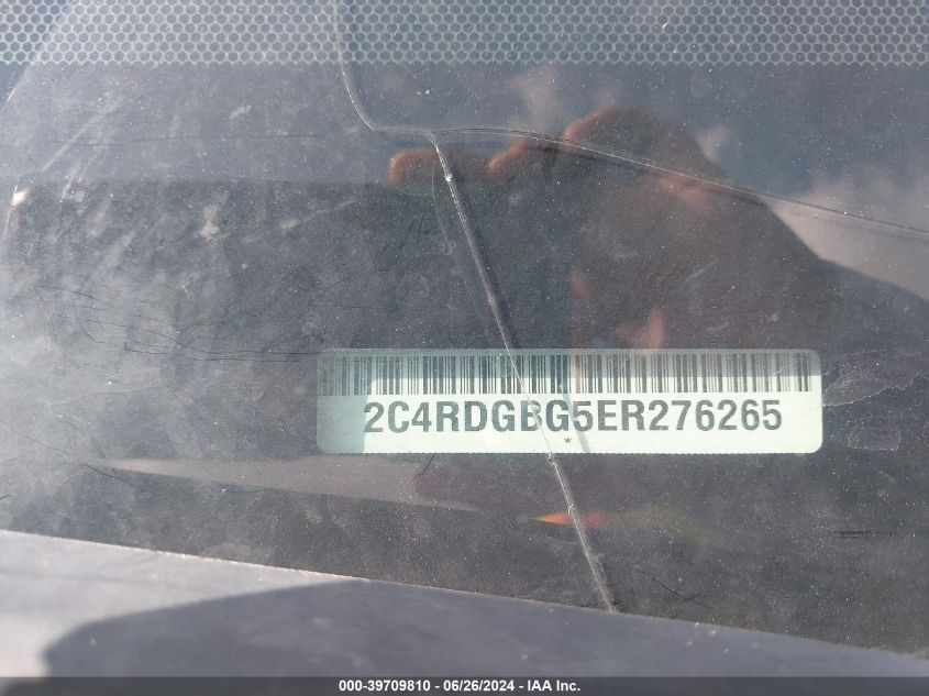 2014 Dodge Grand Caravan Se VIN: 2C4RDGBG5ER276265 Lot: 39709810