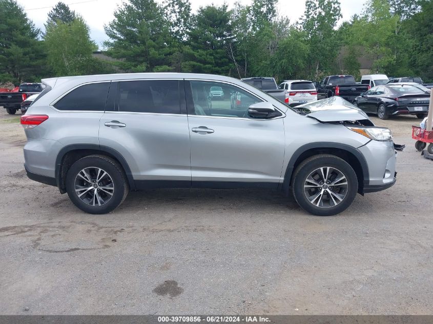2019 Toyota Highlander Le VIN: 5TDBZRFH4KS995558 Lot: 39709856