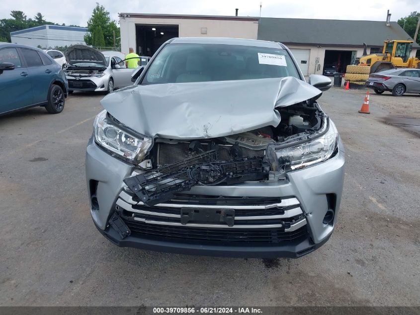 2019 Toyota Highlander Le VIN: 5TDBZRFH4KS995558 Lot: 39709856
