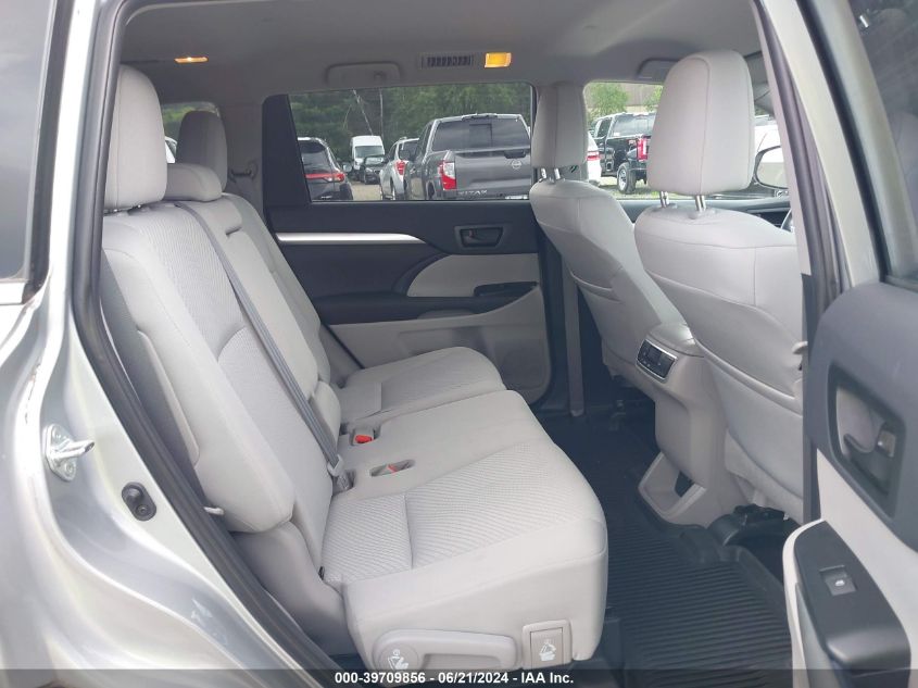 2019 Toyota Highlander Le VIN: 5TDBZRFH4KS995558 Lot: 39709856