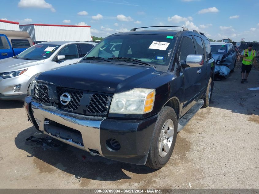 2004 Nissan Armada Se/Le VIN: 5N1AA08B14N731225 Lot: 39709894