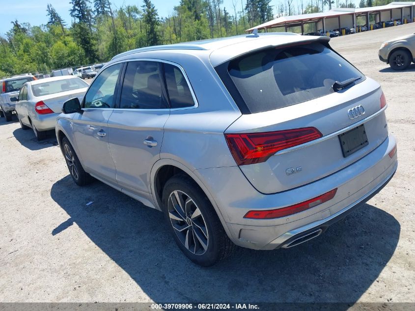 2022 Audi Q5 Premium Plus 45 Tfsi S Line Quattro S Tronic VIN: WA1EAAFY6N2122549 Lot: 39709906