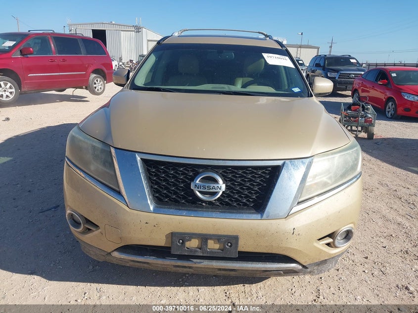 2013 Nissan Pathfinder S/Sv/Sl/Platinum VIN: 5N1AR2MN3DC641221 Lot: 39710016