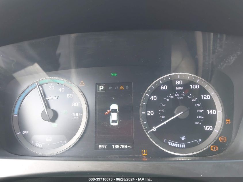 2016 Hyundai Sonata Hybrid Se VIN: KMHE24L16GA014478 Lot: 39710073