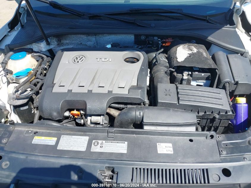 2013 Volkswagen Passat 2.0L Tdi Sel Premium VIN: 1VWCN7A37DC103398 Lot: 39710170