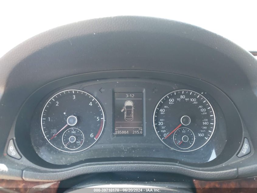 2013 Volkswagen Passat 2.0L Tdi Sel Premium VIN: 1VWCN7A37DC103398 Lot: 39710170