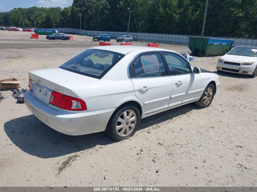 2005 Kia Optima Ex V6/Lx V6 VIN: KNAGD128255434195 Lot: 39710193