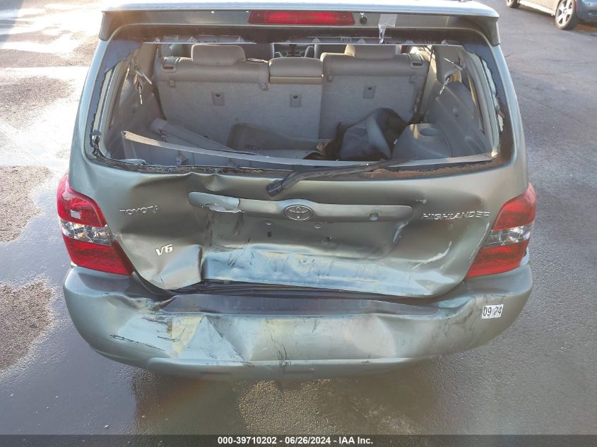 2006 Toyota Highlander Limited V6 VIN: JTEDP21A660119868 Lot: 39710202