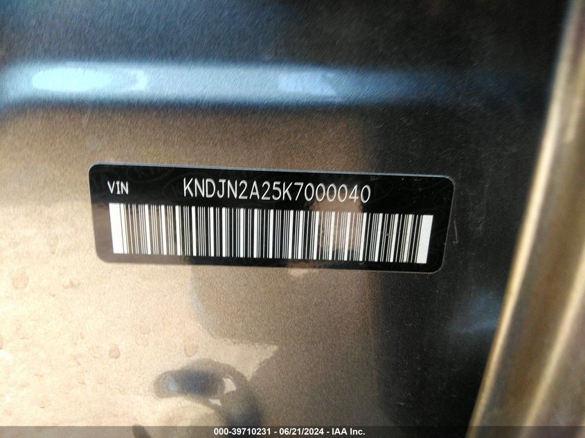 2019 KIA SOUL - KNDJN2A25K7000040