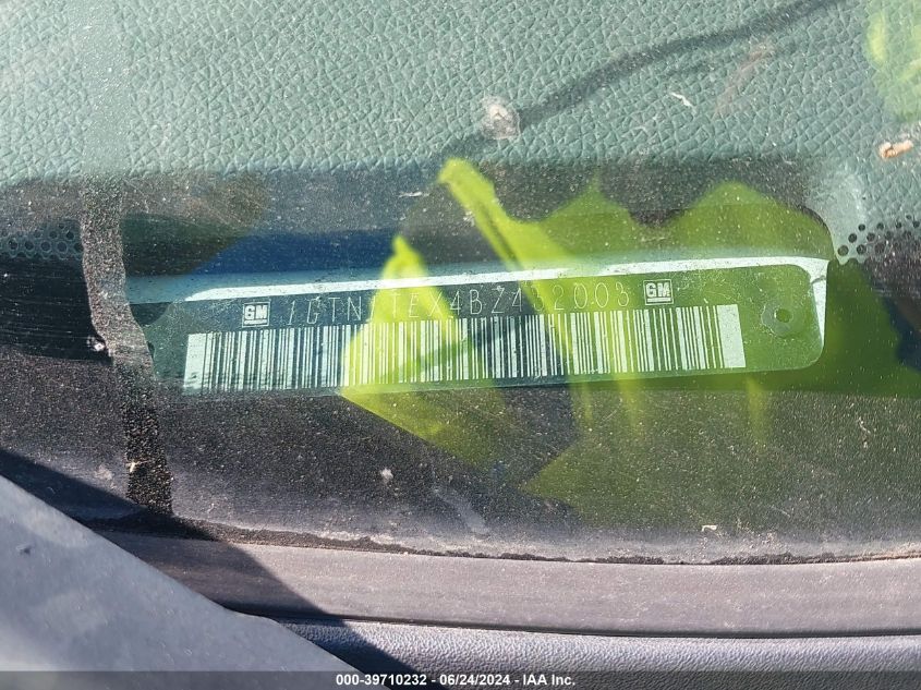 2011 GMC Sierra 1500 Work Truck VIN: 1GTN1TEX4BZ432003 Lot: 39710232