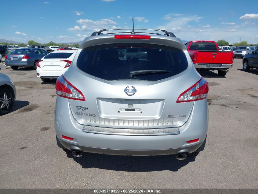 2011 Nissan Murano Sl VIN: JN8AZ1MW0BW187050 Lot: 39710329