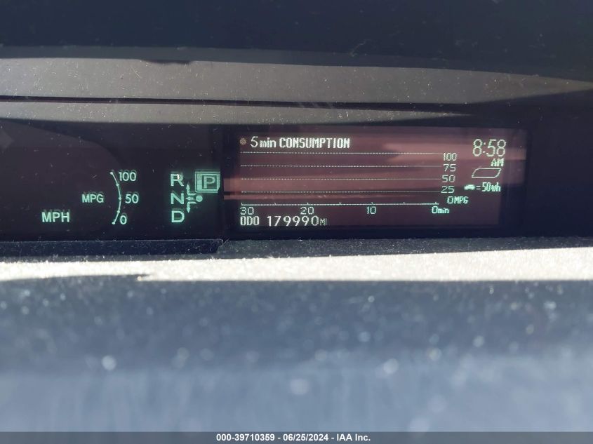 2011 Toyota Prius Two VIN: JTDKN3DU6B0259975 Lot: 39710359