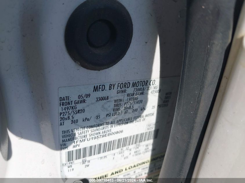 2009 Ford Expedition Limited VIN: 1FMFU19579EB00806 Lot: 39710483