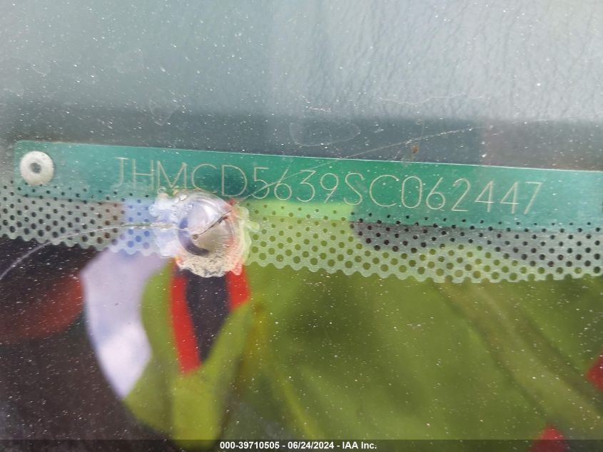 1995 Honda Accord Lx VIN: JHMCD5639SC062447 Lot: 39710505