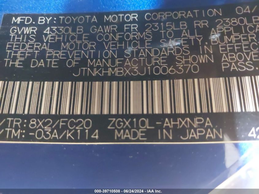 JTNKHMBX3J1006370 2018 Toyota C-Hr Xle