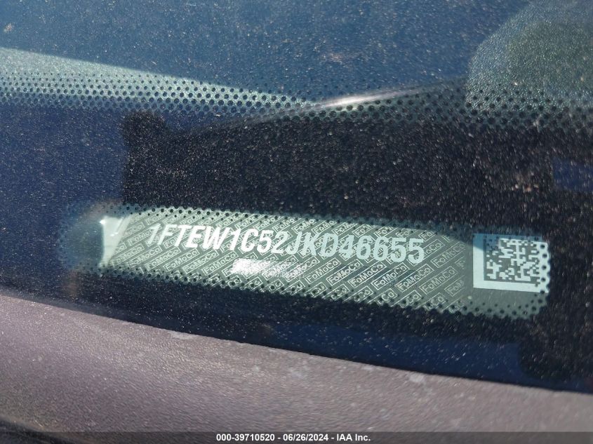 2018 Ford F-150 Xlt VIN: 1FTEW1C52JKD46655 Lot: 39710520