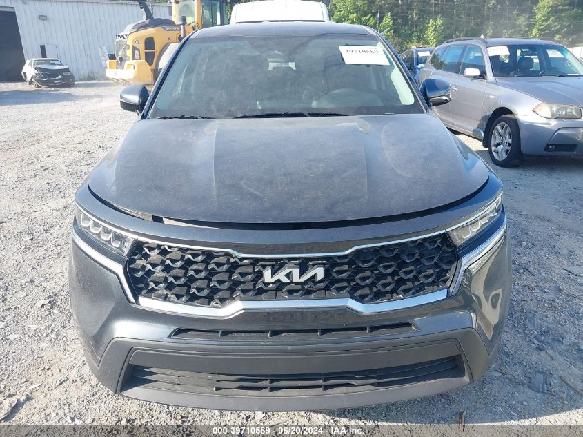 2022 Kia Sorento Lx VIN: 5XYRG4LC6NG097867 Lot: 39710589