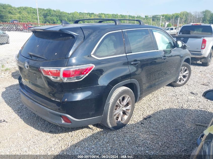 2014 Toyota Highlander Le/Le Plus VIN: 5TDBKRFH7ES024305 Lot: 39710614