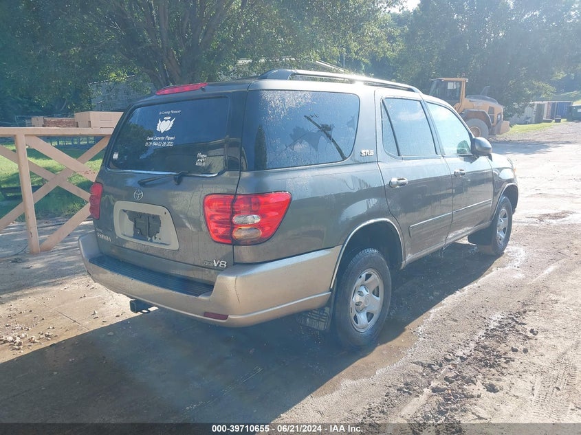 2004 Toyota Sequoia Sr5 V8 VIN: 5TDZT34A34S233103 Lot: 39710655