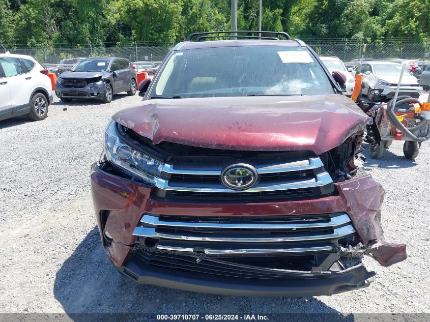 2019 Toyota Highlander Limited VIN: 5TDDZRFH6KS961744 Lot: 39710707