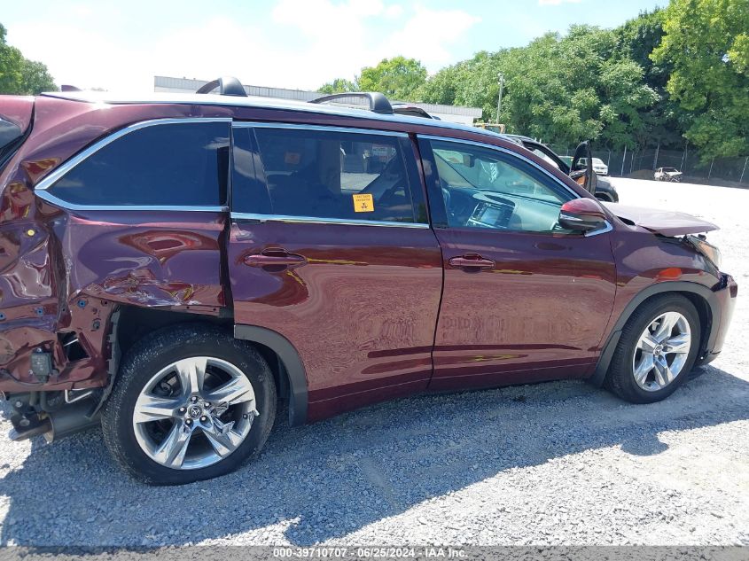 2019 Toyota Highlander Limited VIN: 5TDDZRFH6KS961744 Lot: 39710707