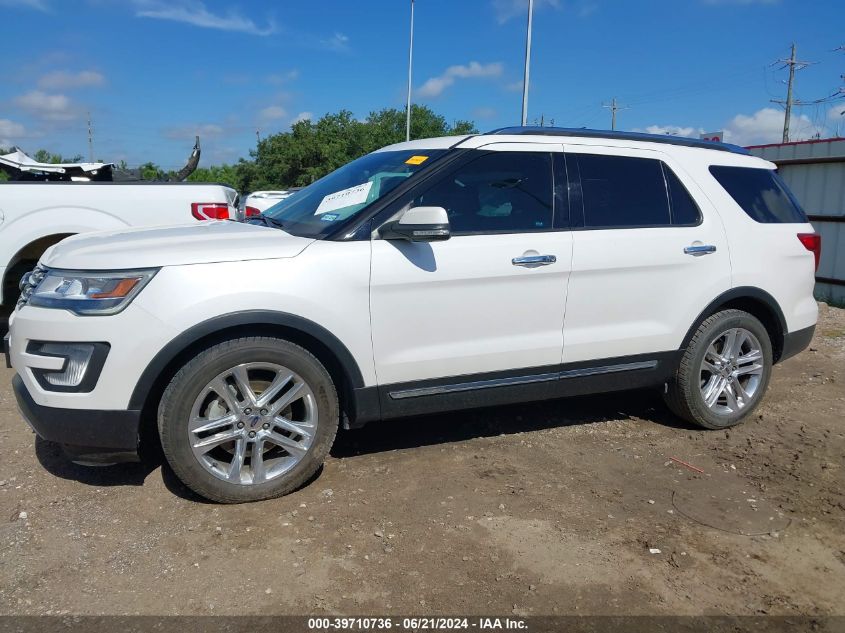 2017 Ford Explorer Limited VIN: 1FM5K7F82HGD02586 Lot: 39710736