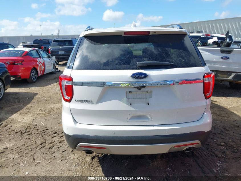 2017 Ford Explorer Limited VIN: 1FM5K7F82HGD02586 Lot: 39710736