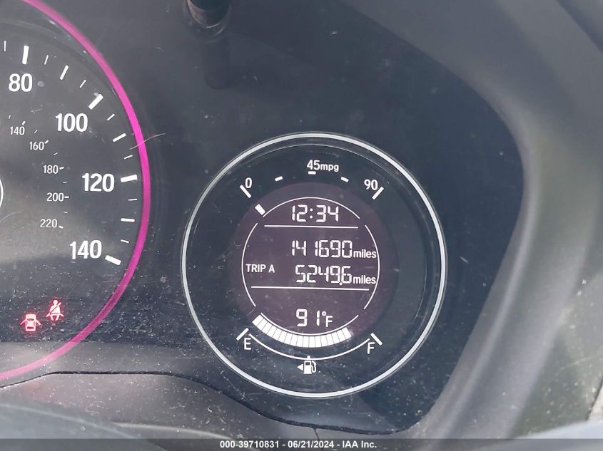 2016 Honda Hr-V Lx VIN: 3CZRU5H34GM721754 Lot: 39710831