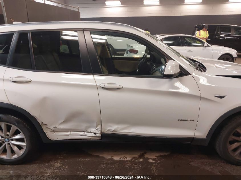 2016 BMW X3 xDrive28I VIN: 5UXWX9C57G0D78801 Lot: 39710848