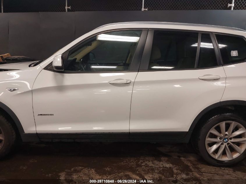 2016 BMW X3 xDrive28I VIN: 5UXWX9C57G0D78801 Lot: 39710848