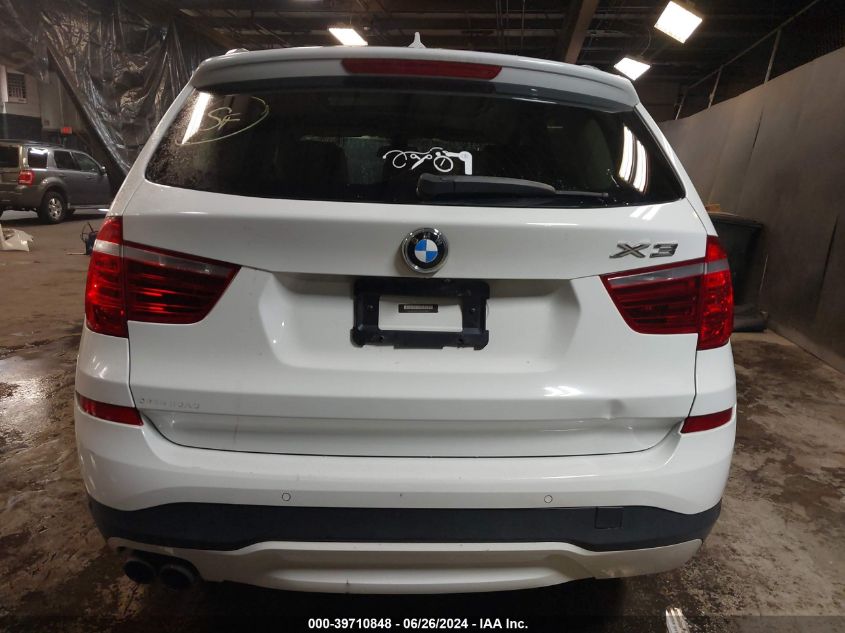 2016 BMW X3 xDrive28I VIN: 5UXWX9C57G0D78801 Lot: 39710848