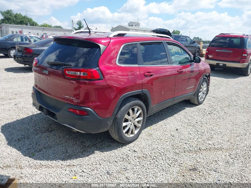 2014 Jeep Cherokee Limited VIN: 1C4PJMDS3EW192811 Lot: 39710867