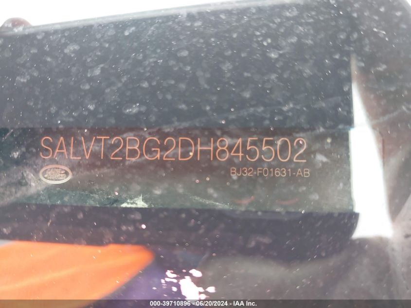 2013 Land Rover Range Rover Evoque Pure VIN: SALVT2BG2DH845502 Lot: 39710896