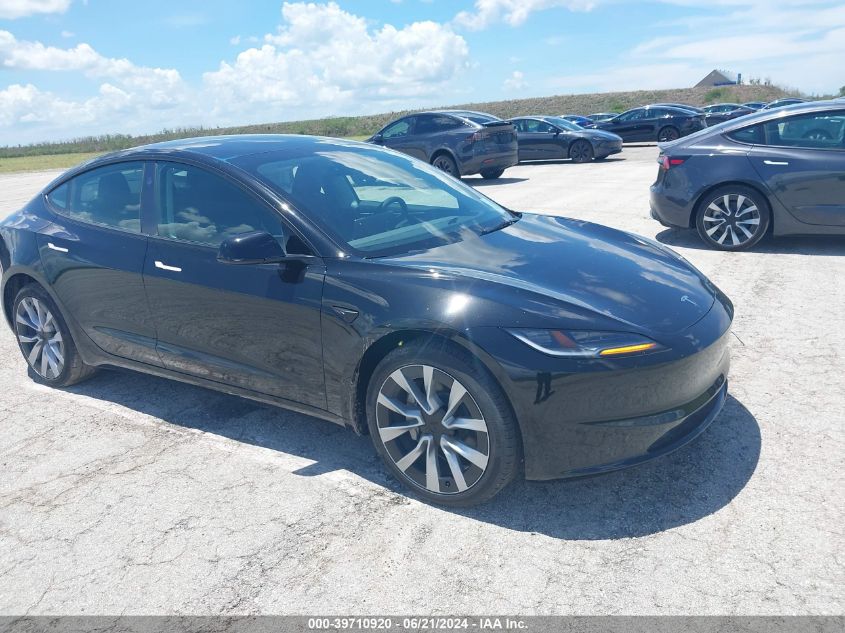 2024 TESLA MODEL 3 REAR-WHEEL DRIVE - 5YJ3E1EA0RF751555