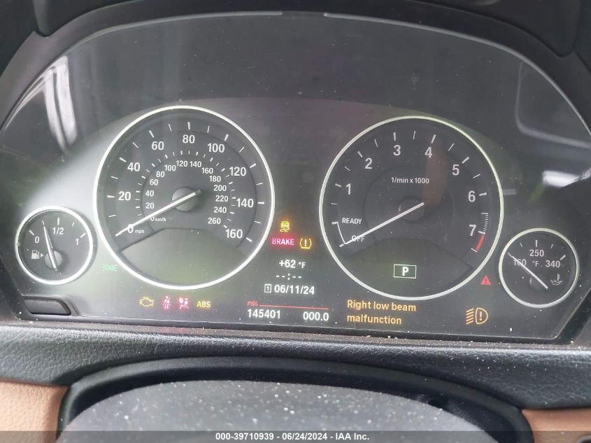 2013 BMW 328 Xi Sulev VIN: WBA3B5C54DF593941 Lot: 39710939