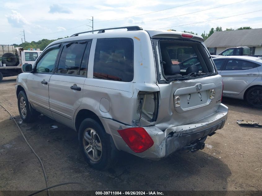 2005 Honda Pilot Ex-L VIN: 5FNYF18555B024181 Lot: 39711084