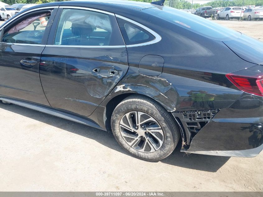 2022 Hyundai Sonata Hybrid Blue VIN: KMHL24JJ7NA037498 Lot: 39711097
