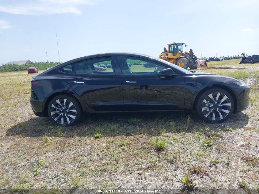 2024 Tesla Model 3 Rear-Wheel Drive VIN: 5YJ3E1EA2RF752352 Lot: 39711118