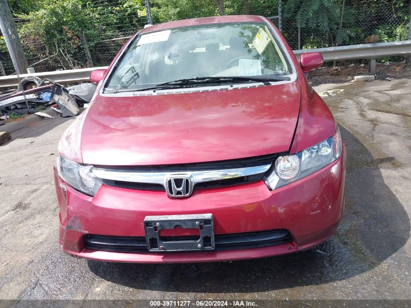 2008 Honda Civic Lx VIN: 2HGFA16578H536145 Lot: 39711277