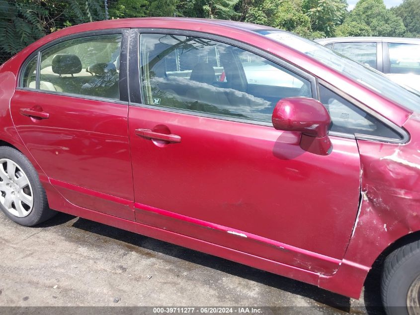 2008 Honda Civic Lx VIN: 2HGFA16578H536145 Lot: 39711277