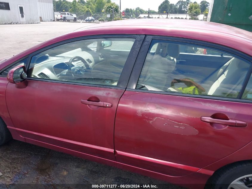 2008 Honda Civic Lx VIN: 2HGFA16578H536145 Lot: 39711277