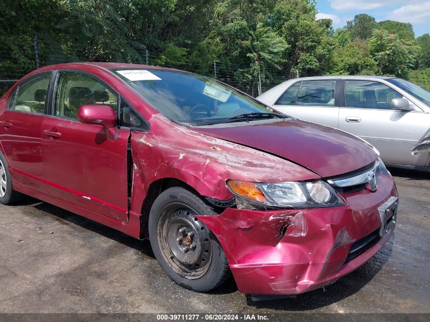 2008 Honda Civic Lx VIN: 2HGFA16578H536145 Lot: 39711277
