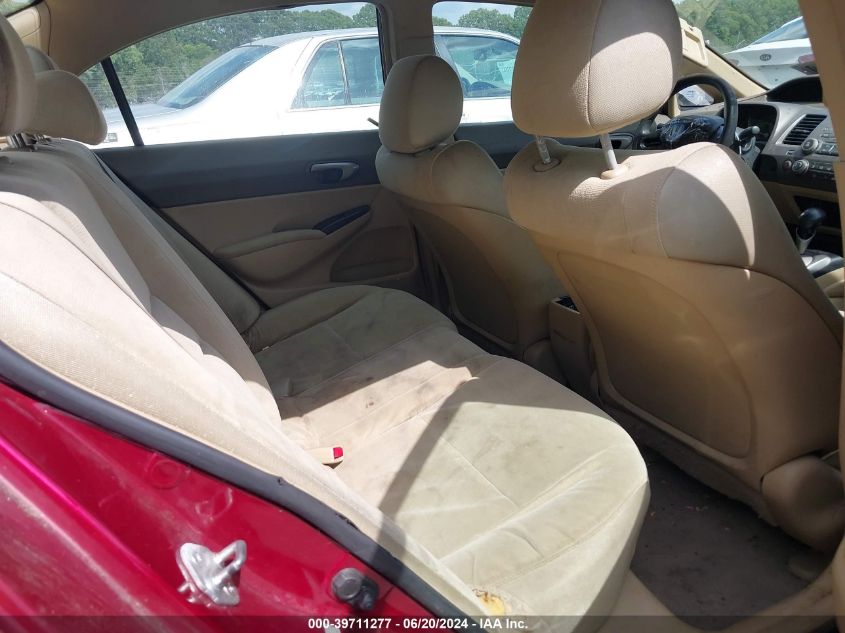 2008 Honda Civic Lx VIN: 2HGFA16578H536145 Lot: 39711277