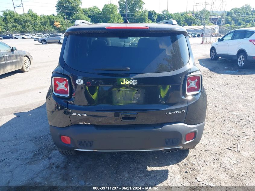 2018 Jeep Renegade Limited 4X4 VIN: ZACCJBDB6JPG89359 Lot: 39711297