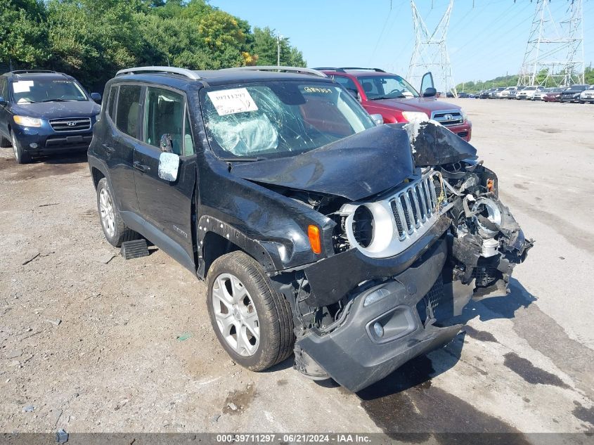 2018 Jeep Renegade Limited 4X4 VIN: ZACCJBDB6JPG89359 Lot: 39711297